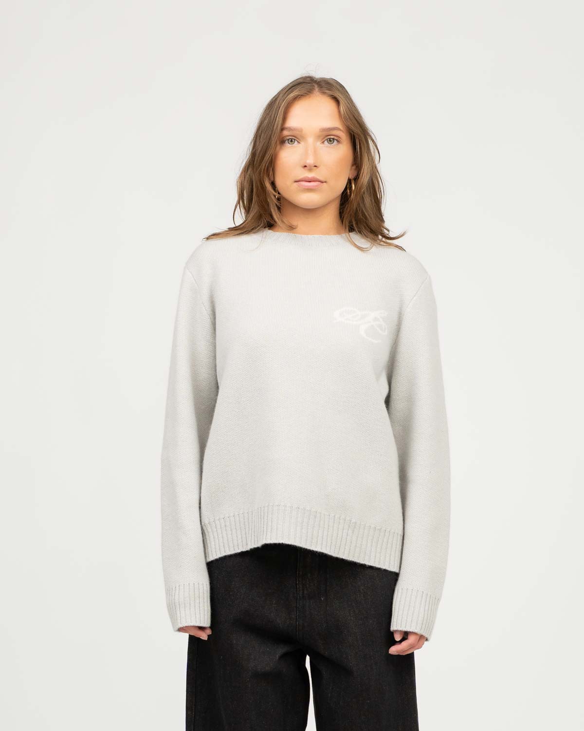 100% Wool Knit Gray